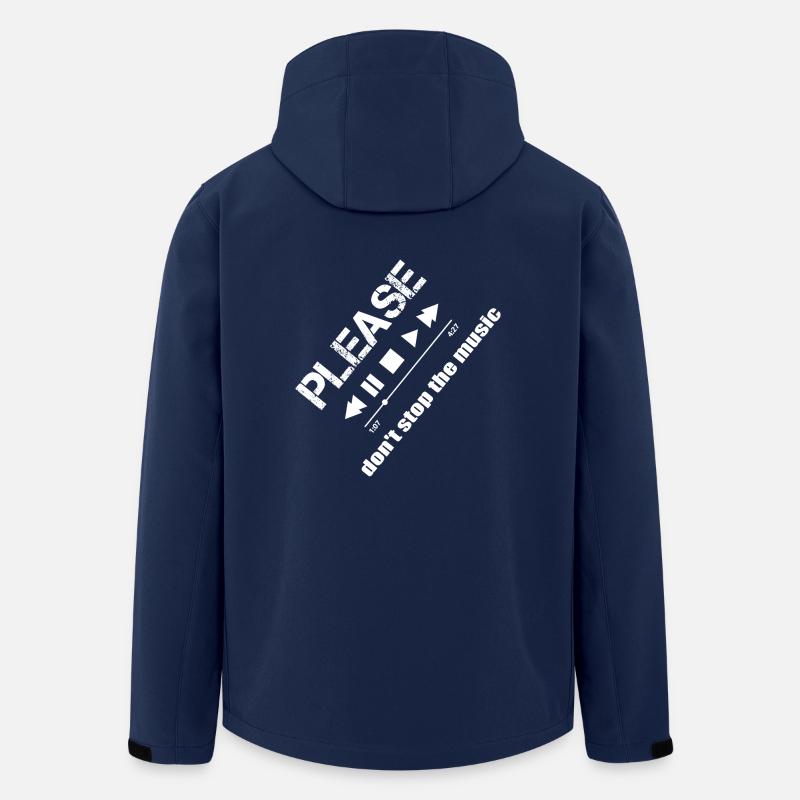 Please dont stop the music - Men’s Recycled Softshell Jacket by Stanley/Stella - navy