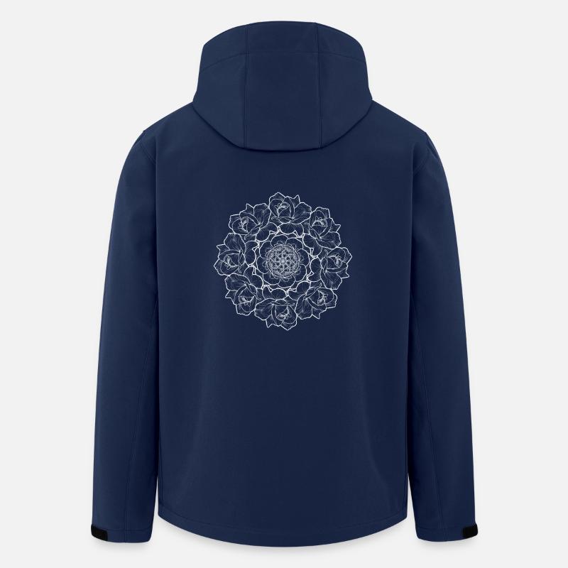 Rose bouquet - white - Men’s Recycled Softshell Jacket by Stanley/Stella - navy