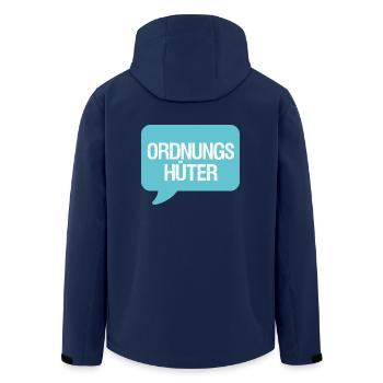 ordnungshüter - Recycelte Männer Softshell-Jacke von Stanley/Stella - Navy - Hinten - AI Model Male 185 light (185cm)