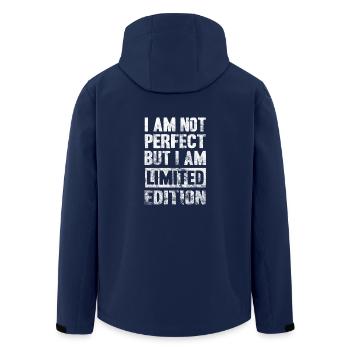 Not Perfect Limited Edition! present - Men’s Recycled Softshell Jacket by Stanley/Stella - navy - Back - AI Model Male 185 light (185cm)