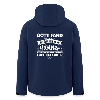 Cabrio Fahrer Shirt-Gott fand - Recycelte Männer Softshell-Jacke von Stanley/Stella - Navy - Hinten - AI Model Male 185 light (185cm)
