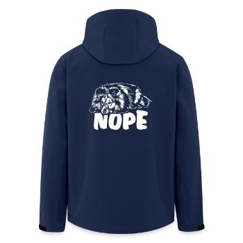 SHETLAND SHEEPDOG SHELTIE Nope Hundespruch Hunde - Recycelte Männer Softshell-Jacke von Stanley/Stella - Navy - Hinten - AI Model Male 185 light (185cm)