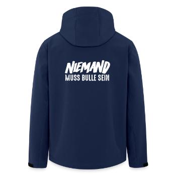NIemand muss Bulle sein - Recycelte Männer Softshell-Jacke von Stanley/Stella - Navy - Hinten - AI Model Male 185 light (185cm)