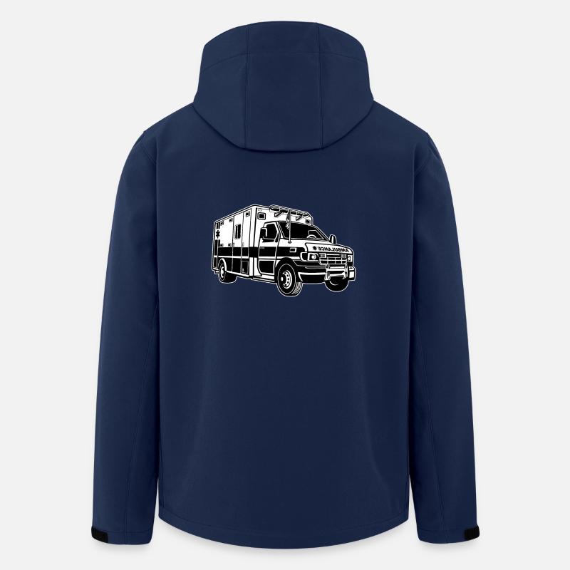 Ambulance / Ambulance 01_schwarz blanc - Veste softshell homme en polyester recyclé Stanley/Stella - marine