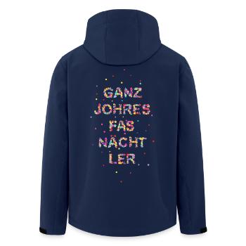 Ganzjohersfasnächtler - Recycelte Männer Softshell-Jacke von Stanley/Stella - Navy - Hinten - AI Model Male 185 light (185cm)