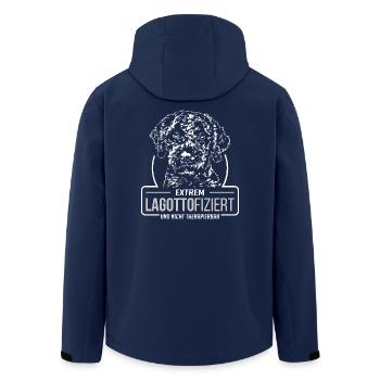 LAGOTTOFIZIERT Lagotto Romagnolo Hunde Wilsigns - Recycelte Männer Softshell-Jacke von Stanley/Stella - Navy - Hinten - AI Model Male 185 light (185cm)