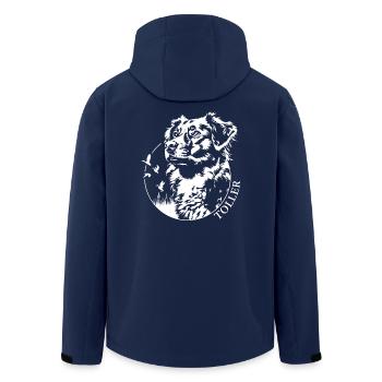 Portrait d’un grand retriever de la Nouvelle-Écosse - Veste softshell homme en polyester recyclé Stanley/Stella - marine - Dos - AI Model Male 185 light (185cm)