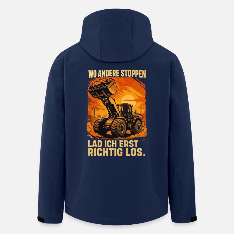 Wheel loader - Men’s Recycled Softshell Jacket by Stanley/Stella - navy