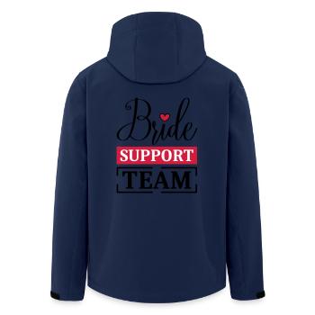 Bride Support Team - Men’s Recycled Softshell Jacket by Stanley/Stella - navy - Back - AI Model Male 185 light (185cm)