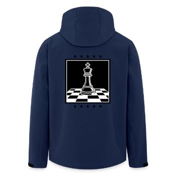 Schach König Chess - Recycelte Männer Softshell-Jacke von Stanley/Stella - Navy - Hinten - AI Model Male 185 light (185cm)