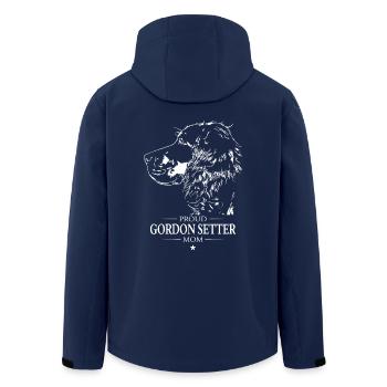 Gordon Setter Mom Dog Dog Wilsigns - Men’s Recycled Softshell Jacket by Stanley/Stella - navy - Back - AI Model Male 185 light (185cm)