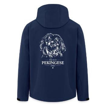 Pekingese Dad Dog Dog Wilsigns - Men’s Recycled Softshell Jacket by Stanley/Stella - navy - Back - AI Model Male 185 light (185cm)