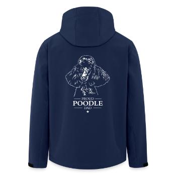 Poodle Dad Hunde Hund Pudel Wilsigns - Recycelte Männer Softshell-Jacke von Stanley/Stella - Navy - Hinten - AI Model Male 185 light (185cm)