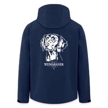 Weimaraner Langhaar Mom Hunde Jagdhunde Wilsigns - Recycelte Männer Softshell-Jacke von Stanley/Stella - Navy - Hinten - AI Model Male 185 light (185cm)