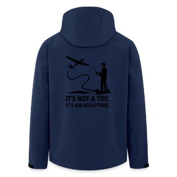 0005 air sculpture - Recycelte Männer Softshell-Jacke von Stanley/Stella - Navy - Hinten - AI Model Male 185 light (185cm)