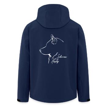 SIBERIAN HUSKY Profile Dogs Dog Wilsigns - Men’s Recycled Softshell Jacket by Stanley/Stella - navy - Back - AI Model Male 185 light (185cm)