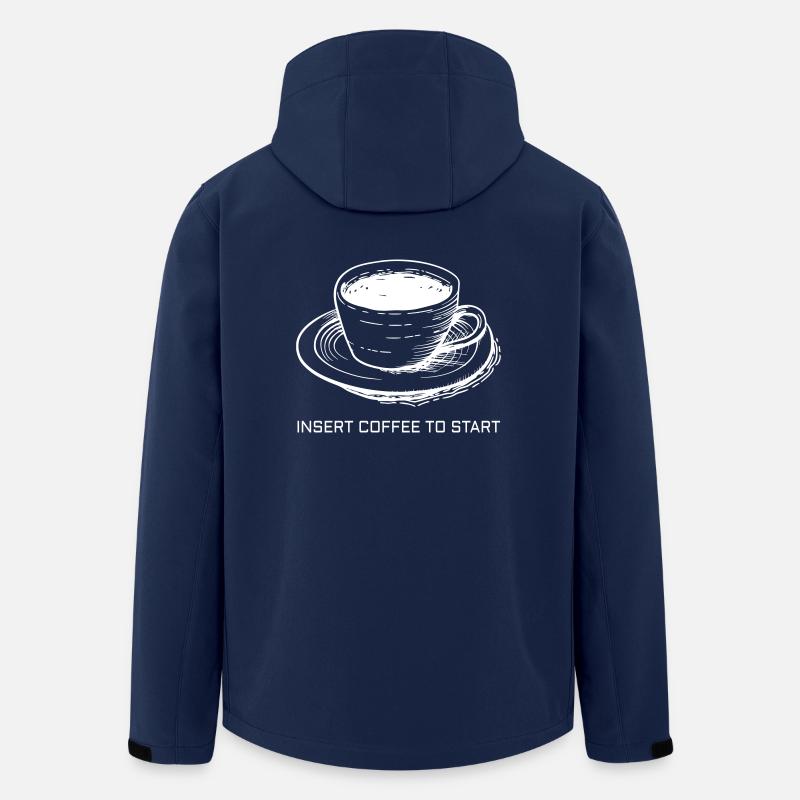 Insert Coffee To Start - Men’s Recycled Softshell Jacket by Stanley/Stella - navy