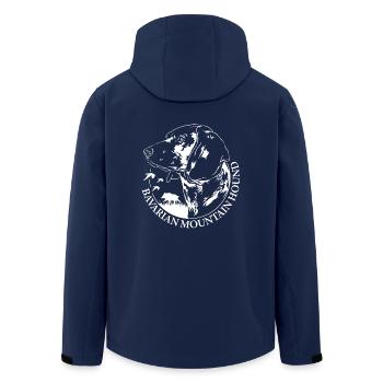 BAVARIAN MOUNTAIN HOUND Hunting Dogs Wilsigns - Men’s Recycled Softshell Jacket by Stanley/Stella - navy - Back - AI Model Male 185 light (185cm)