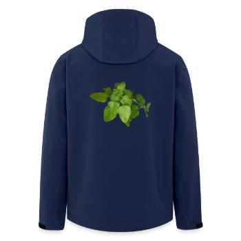 herb rosemary parsley thyme dill oregano - Men’s Recycled Softshell Jacket by Stanley/Stella - navy - Back - AI Model Male 185 light (185cm)
