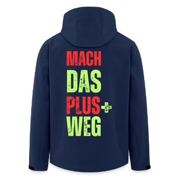 Motivierendes Druckmotiv Plus Weg - Recycelte Männer Softshell-Jacke von Stanley/Stella - Navy - Hinten - AI Model Male 185 light (185cm)