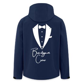 Bräutigam CREW Junggesellenabschied Bräutigam Team - Recycelte Männer Softshell-Jacke von Stanley/Stella - Navy - Hinten - AI Model Male 185 light (185cm)