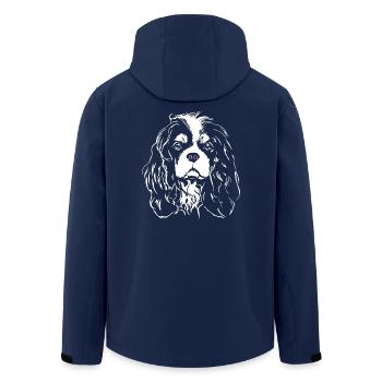 CAVALIER KING CHARLES SPANIEL Hunde Hund Wilsigns - Recycelte Männer Softshell-Jacke von Stanley/Stella - Navy - Hinten - AI Model Male 185 light (185cm)