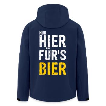 Nur hier für's BIER - Recycelte Männer Softshell-Jacke von Stanley/Stella - Navy - Hinten - AI Model Male 185 light (185cm)