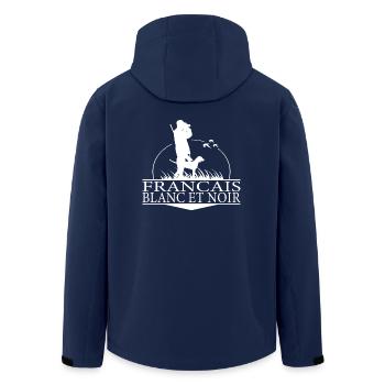 FRANCAIS BLANC ET NOIR Chiens de chasse Hunter Wilsigns - Veste softshell homme en polyester recyclé Stanley/Stella - marine - Dos - AI Model Male 185 light (185cm)