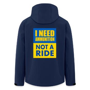 I need ammunition not a ride - Men’s Recycled Softshell Jacket by Stanley/Stella - navy - Back - AI Model Male 185 light (185cm)