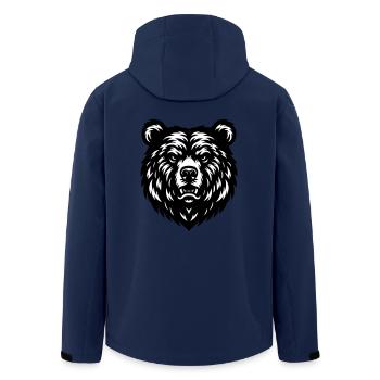 bear - Men’s Recycled Softshell Jacket by Stanley/Stella - navy - Back - AI Model Male 185 light (185cm)