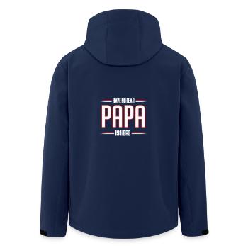 Avez-No Fear Papa est ici Papa shirt drôle - Veste softshell homme en polyester recyclé Stanley/Stella - marine - Dos - AI Model Male 185 light (185cm)