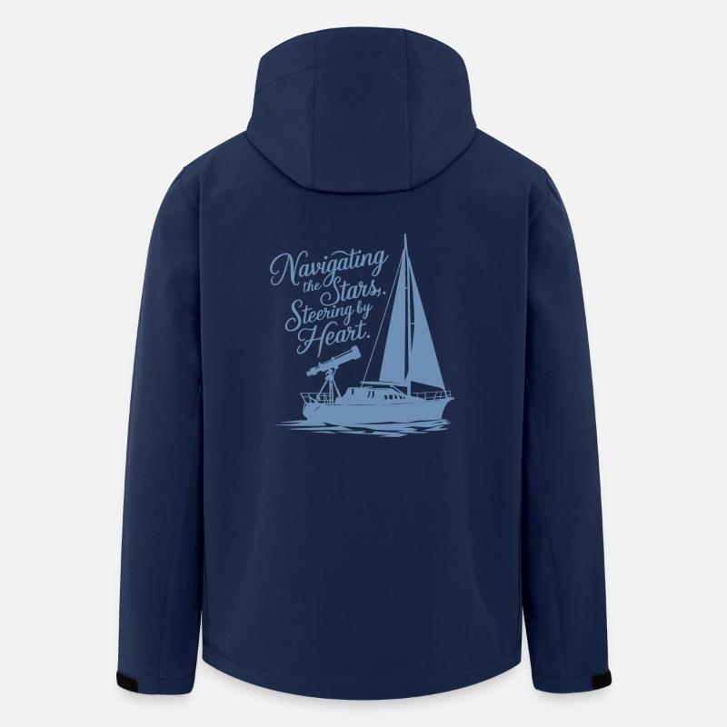 Segeln Segelboot Sterne Teleskop - Recycelte Männer Softshell-Jacke von Stanley/Stella - Navy