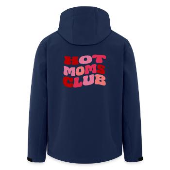 Hot Moms Club - Wife Mother Mother's Day - Men’s Recycled Softshell Jacket by Stanley/Stella - navy - Back - AI Model Male 185 light (185cm)