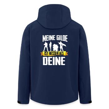 WOW Shirt-Meine Gilde - Recycelte Männer Softshell-Jacke von Stanley/Stella - Navy - Hinten - AI Model Male 185 light (185cm)