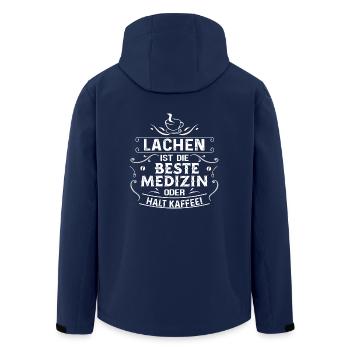 Neu Cooles Shirt LACHEN UND MEDIZIN - Recycelte Männer Softshell-Jacke von Stanley/Stella - Navy - Hinten - AI Model Male 185 light (185cm)