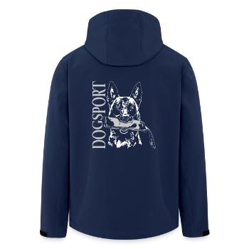 DOGSPORT Belgian Malinois chiens IGP Wilsigns - Veste softshell homme en polyester recyclé Stanley/Stella - marine - Dos - AI Model Male 185 light (185cm)