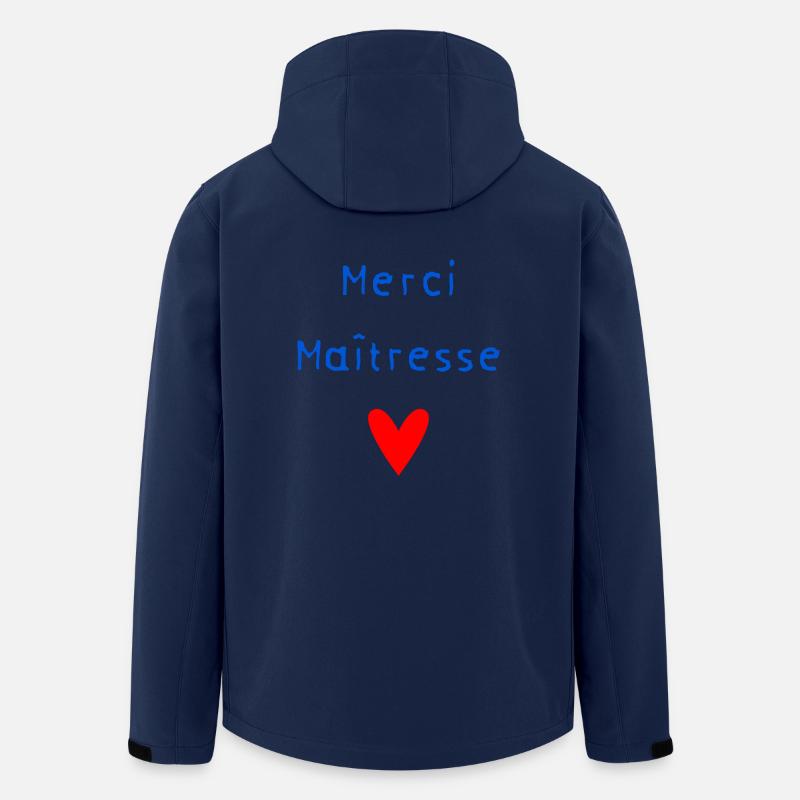 MAÎTRESSE. MERCI. MERCI MAÎTRESSE - Veste softshell homme en polyester recyclé Stanley/Stella - marine