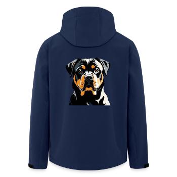 Rottweiler - Pet Dog Sticker - Recycelte Männer Softshell-Jacke von Stanley/Stella - Navy - Hinten - AI Model Male 185 light (185cm)