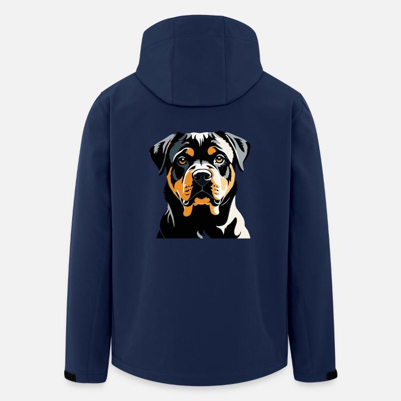 Rottweiler - Pet Dog Sticker - Men’s Recycled Softshell Jacket by Stanley/Stella - navy