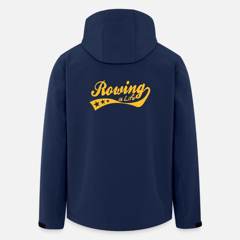 rowing is life - retro - Veste softshell homme en polyester recyclé Stanley/Stella - marine