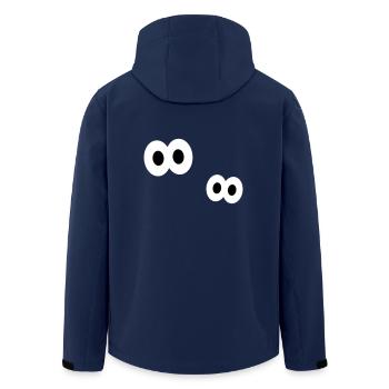eyes - Men’s Recycled Softshell Jacket by Stanley/Stella - navy - Back - AI Model Male 185 light (185cm)