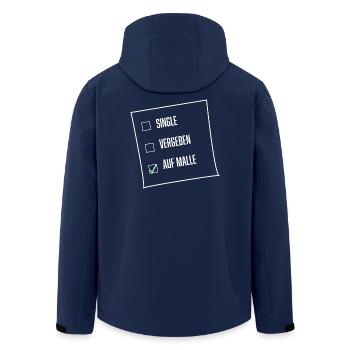 Malle -Mallorca- Shirt - Recycelte Männer Softshell-Jacke von Stanley/Stella - Navy - Hinten - AI Model Male 185 light (185cm)