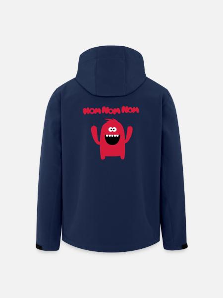 Om nom nom nom - monstre - Veste softshell homme en polyester recyclé Stanley/Stella - marine
