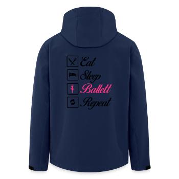 Ballet Repeat - Men’s Recycled Softshell Jacket by Stanley/Stella - navy - Back - AI Model Male 185 light (185cm)