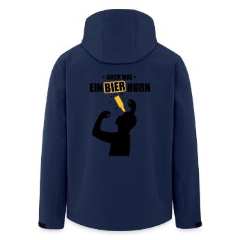 Ein Bierhorn - Malle T-Shirt - Mallorca Crew Shirt - Recycelte Männer Softshell-Jacke von Stanley/Stella - Navy - Hinten - AI Model Male 185 light (185cm)