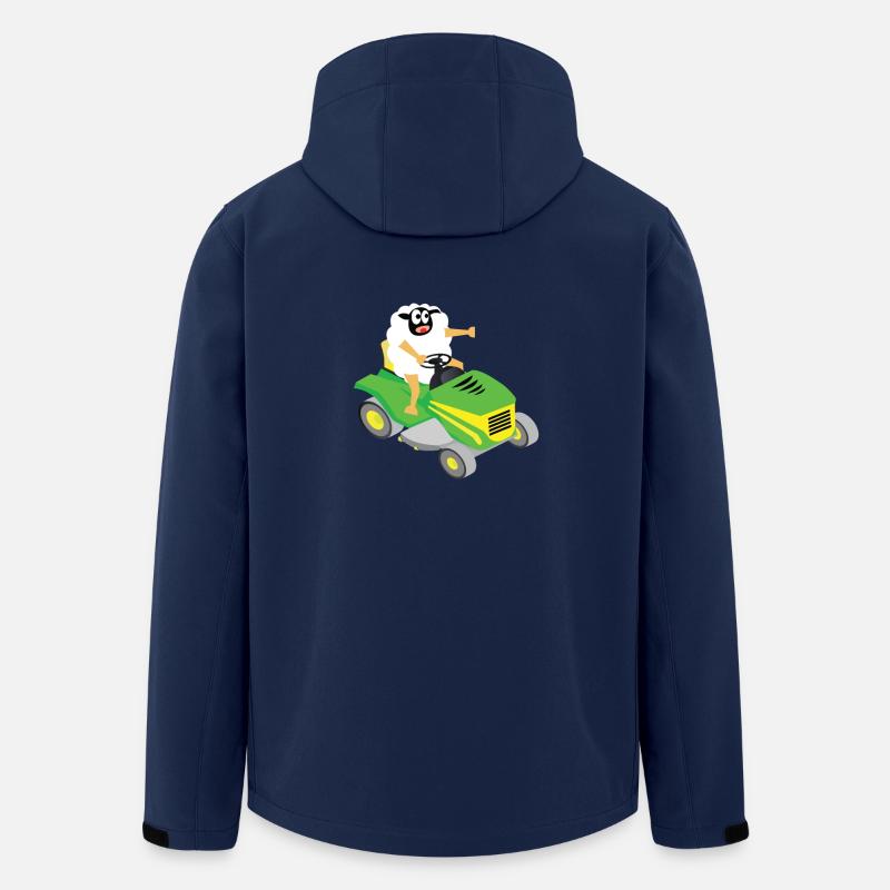 Sheep lawn mower gift idea - Men’s Recycled Softshell Jacket by Stanley/Stella - navy