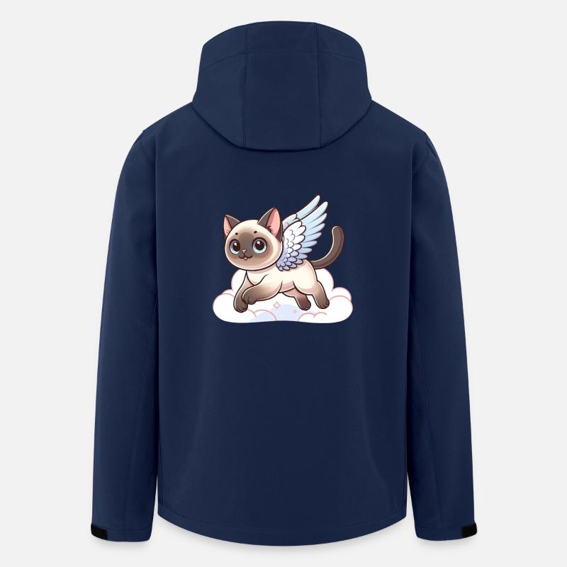 Siamese Cat Angel Celestial Wings - Men’s Recycled Softshell Jacket by Stanley/Stella - navy