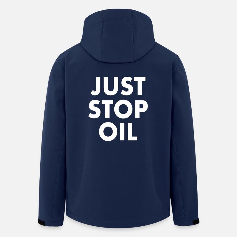 just stop oil - Men’s Recycled Softshell Jacket by Stanley/Stella - navy