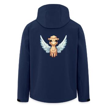 Llama angel with wings - Men’s Recycled Softshell Jacket by Stanley/Stella - navy - Back - AI Model Male 185 light (185cm)
