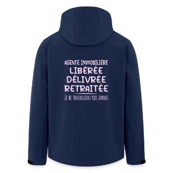 Real Estate Agent Celebrates Retirement with Humor - Men’s Recycled Softshell Jacket by Stanley/Stella - navy - Back - AI Model Male 185 light (185cm)